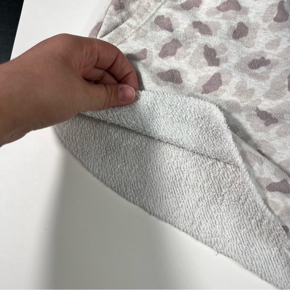 Aerie Terrycloth Leopard Printed Elastic Stretch Waist Lounge Sweatshorts XS - Picture 2 of 4